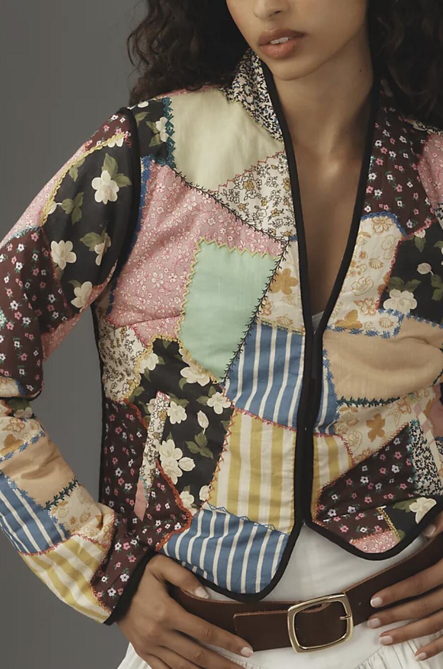 NWT By Anthropologie Patchwork Jacket
